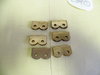 Brass - Webbing strap ends pack of 6 x 1.1/4"