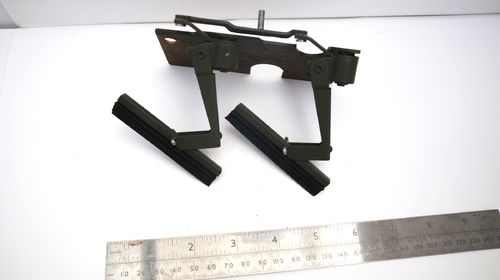 Fighting vehicle wiper arm assembly on plate